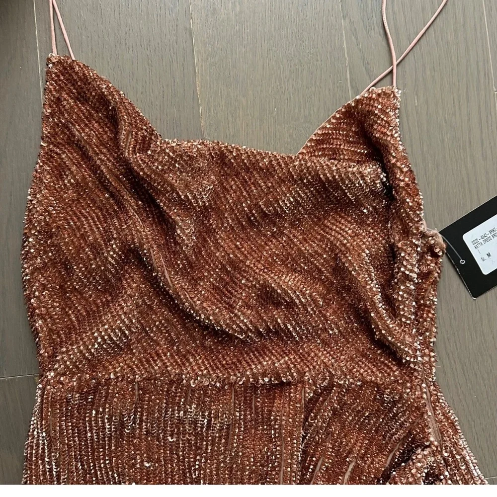 Retrofete Gold Sequin Halter Gown - Picture 5 of 9